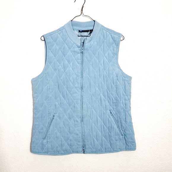 Relativity Jackets & Blazers - Relativity Womens Small Quilted Puffer Vest Sky Blue Full zip sleeveless